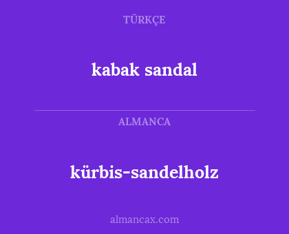 kabak sandal - kürbis-sandelholz