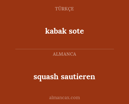 kabak sote - squash sautieren