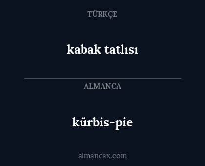 kürbis-pie - kabak tatlısı
