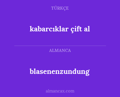 blasenenzundung - kabarcıklar çift al