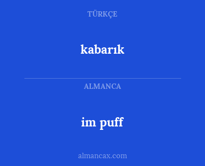 kabarık - im puff
