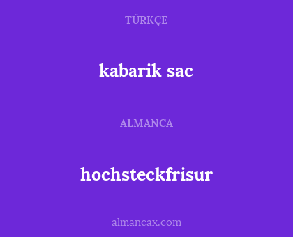 hochsteckfrisur - kabarik sac