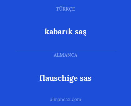 flauschige sas - kabarık saş