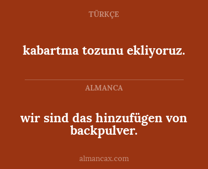 wir sind das hinzufügen von backpulver. - kabartma tozunu ekliyoruz.