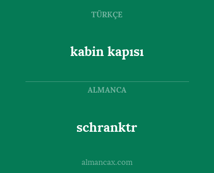 kabin kapısı - schranktr