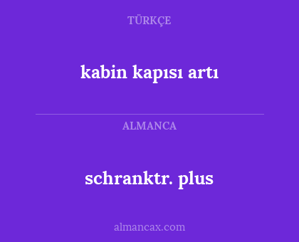 schranktr. plus - kabin kapısı artı