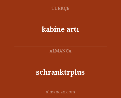 kabine artı - schranktrplus