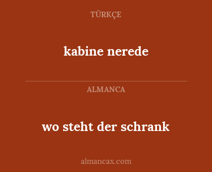 wo steht der schrank - kabine nerede