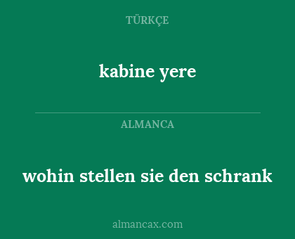 kabine yere - wohin stellen sie den schrank