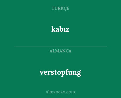 kabız - verstopfung
