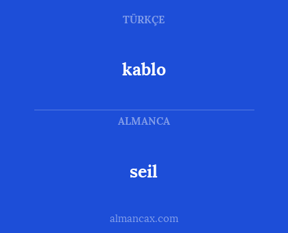 kablo - seil