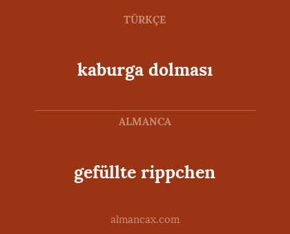 gefüllte rippchen - kaburga dolması