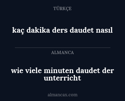 kaç dakika ders daudet nasıl - wie viele minuten daudet der unterricht