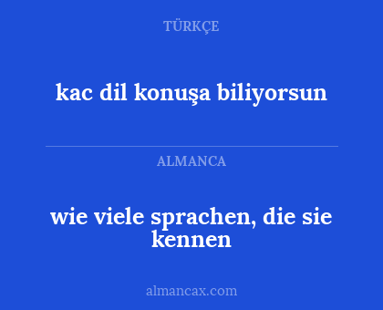 kac dil konuşa biliyorsun - wie viele sprachen, die sie kennen