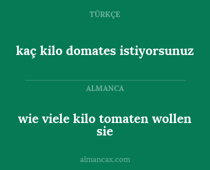 kaç kilo domates istiyorsunuz - wie viele kilo tomaten wollen sie