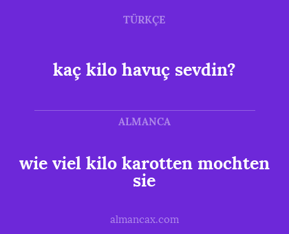 kaç kilo havuç sevdin? - wie viel kilo karotten mochten sie