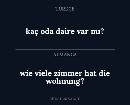 kaç oda daire var mı? - wie viele zimmer hat die wohnung?