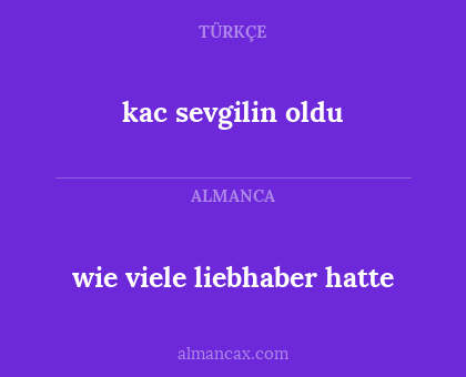 kac sevgilin oldu - wie viele liebhaber hatte