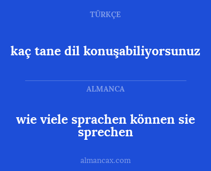 wie viele sprachen können sie sprechen - kaç tane dil konuşabiliyorsunuz