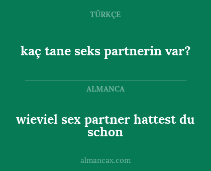 kaç tane seks partnerin var? - wieviel sex partner hattest du schon
