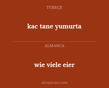 kac tane yumurta - wie viele eier