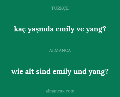 kaç yaşında emily ve yang? - wie alt sind emily und yang?