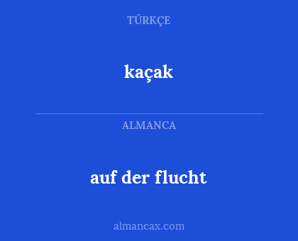 kaçak - auf der flucht