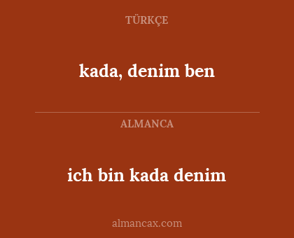 ich bin kada denim - kada, denim ben