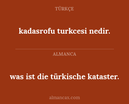 kadasrofu turkcesi nedir. - was ist die türkische kataster.