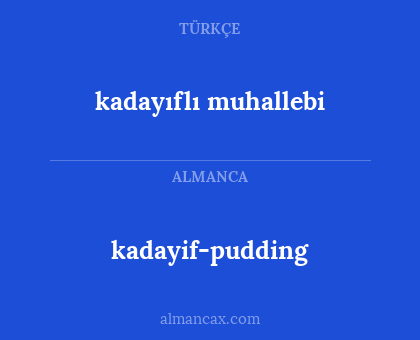 kadayıflı muhallebi - kadayif-pudding