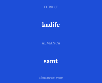 samt - kadife