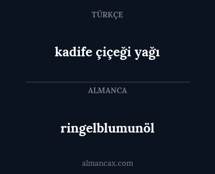 kadife çiçeği yağı - ringelblumunöl