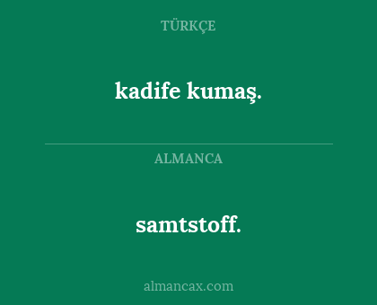 samtstoff. - kadife kumaş.