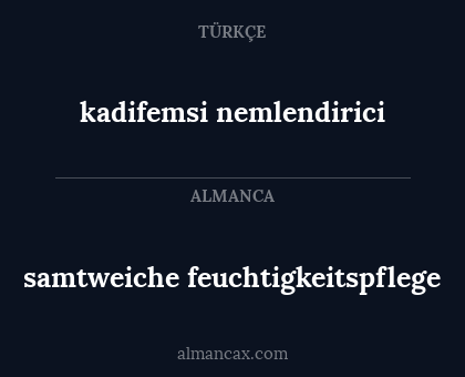 samtweiche feuchtigkeitspflege - kadifemsi nemlendirici