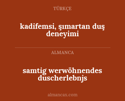 samtig werwöhnendes duscherlebnjs - kadifemsi, şımartan duş deneyimi