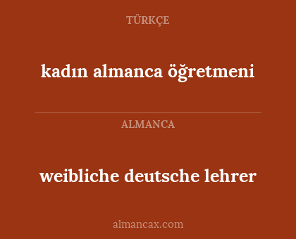 kadın almanca öğretmeni - weibliche deutsche lehrer
