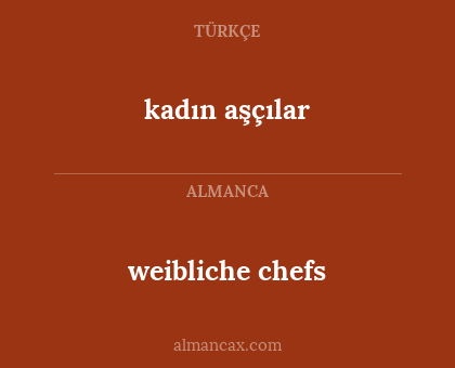 weibliche chefs - kadın aşçılar
