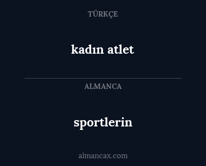 sportlerin - kadın atlet