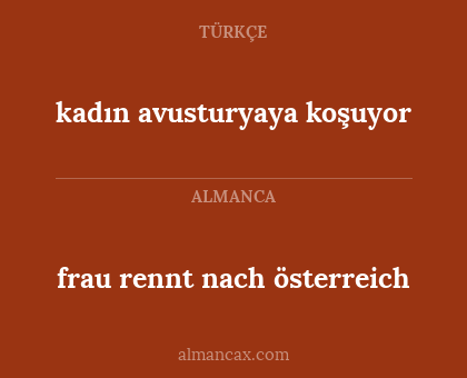 frau rennt nach österreich - kadın avusturyaya koşuyor