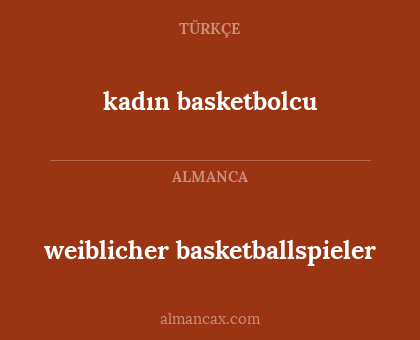 kadın basketbolcu - weiblicher basketballspieler