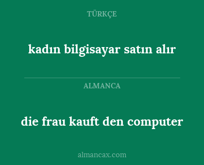 die frau kauft den computer - kadın bilgisayar satın alır
