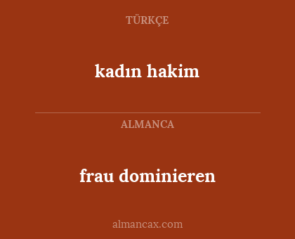 kadın hakim - frau dominieren