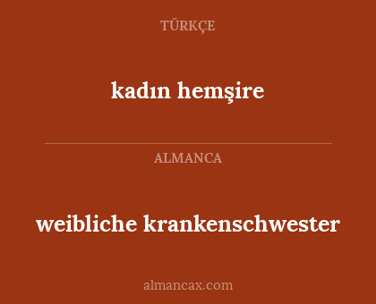weibliche krankenschwester - kadın hemşire
