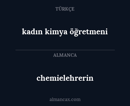 kadın kimya öğretmeni - chemielehrerin