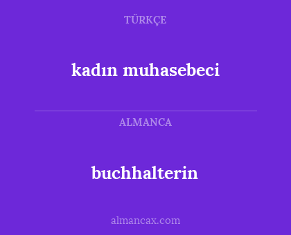 kadın muhasebeci - buchhalterin