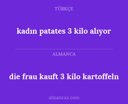 kadın patates 3 kilo alıyor - die frau kauft 3 kilo kartoffeln