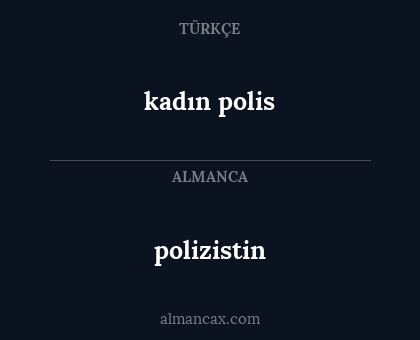 kadın polis - polizistin