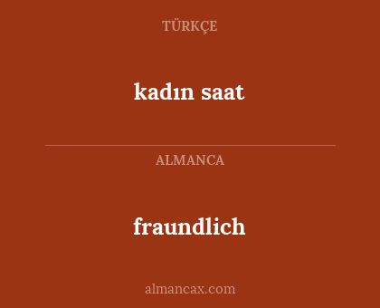fraundlich - kadın saat