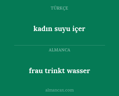 frau trinkt wasser - kadın suyu içer