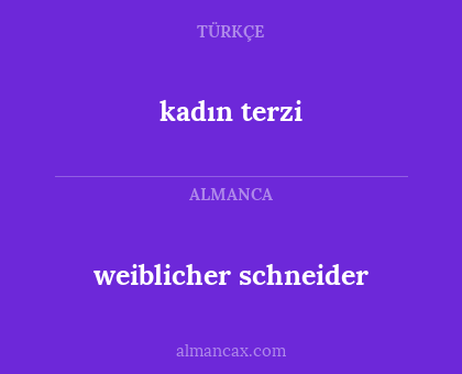 kadın terzi - weiblicher schneider